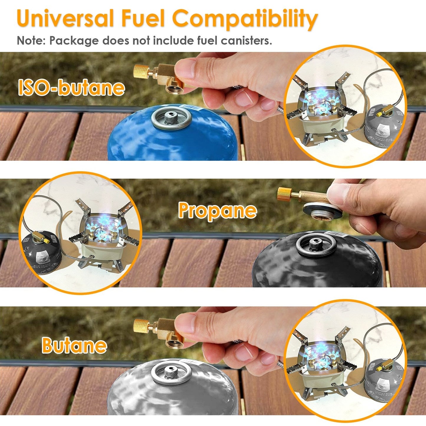 13000W Windproof Camping Stove – 5-Head Burner, Piezo Ignition, High-Altitude Ready