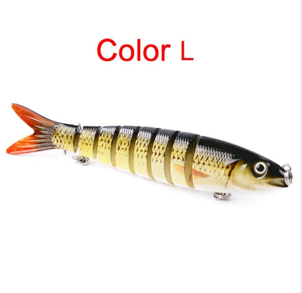 Multi-Jointed Hard Fishing Lure – 19g, Rattle Ball, Light-Reflecting, 12 Colors