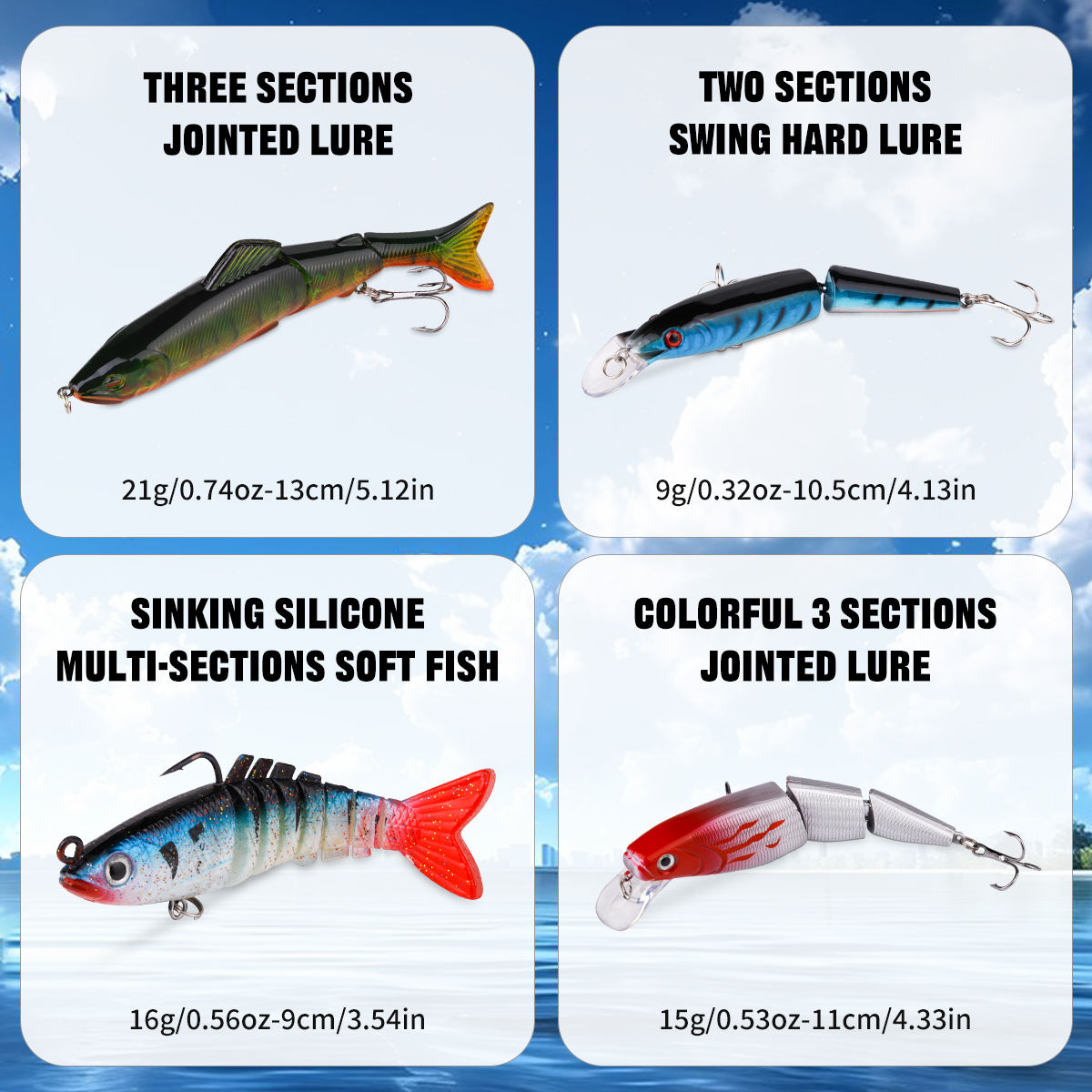 25-Piece Topwater Fishing Lure Set – Propeller Baits, Duck Lures, Frog Lures & Multi-Section Fish