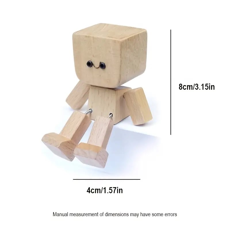 üî•Charming Little Wooden Figure That Sways with 12PCS Magnetic Expressions