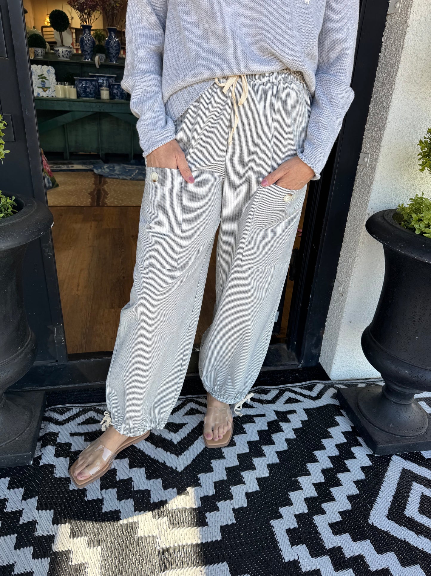 Jersey Pant - Black/Natural