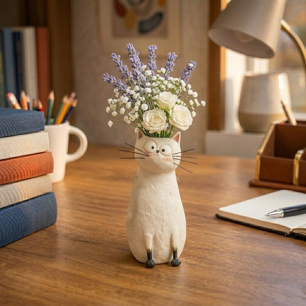 üî•49% OFF - üòªHandcrafted Quirky Cat Vase