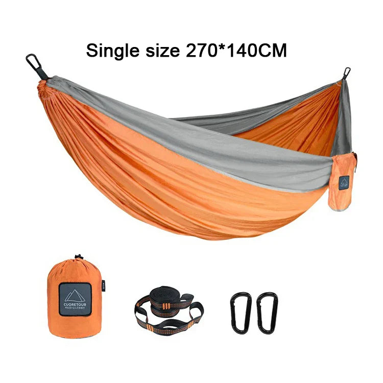 Portable Camping Hammock – Lightweight Nylon Parachute Hammock for Outdoor & Garden