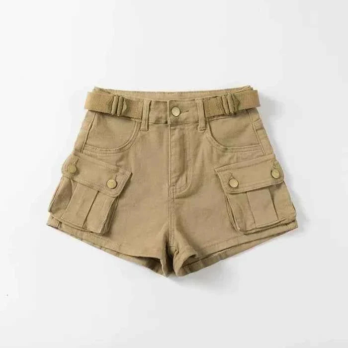 Women's High Waist Mini Skirt Y2K Denim Workwear Shorts Elastic Slimming Summer Hot Pants Trendy plus Size Skirts for Ladies