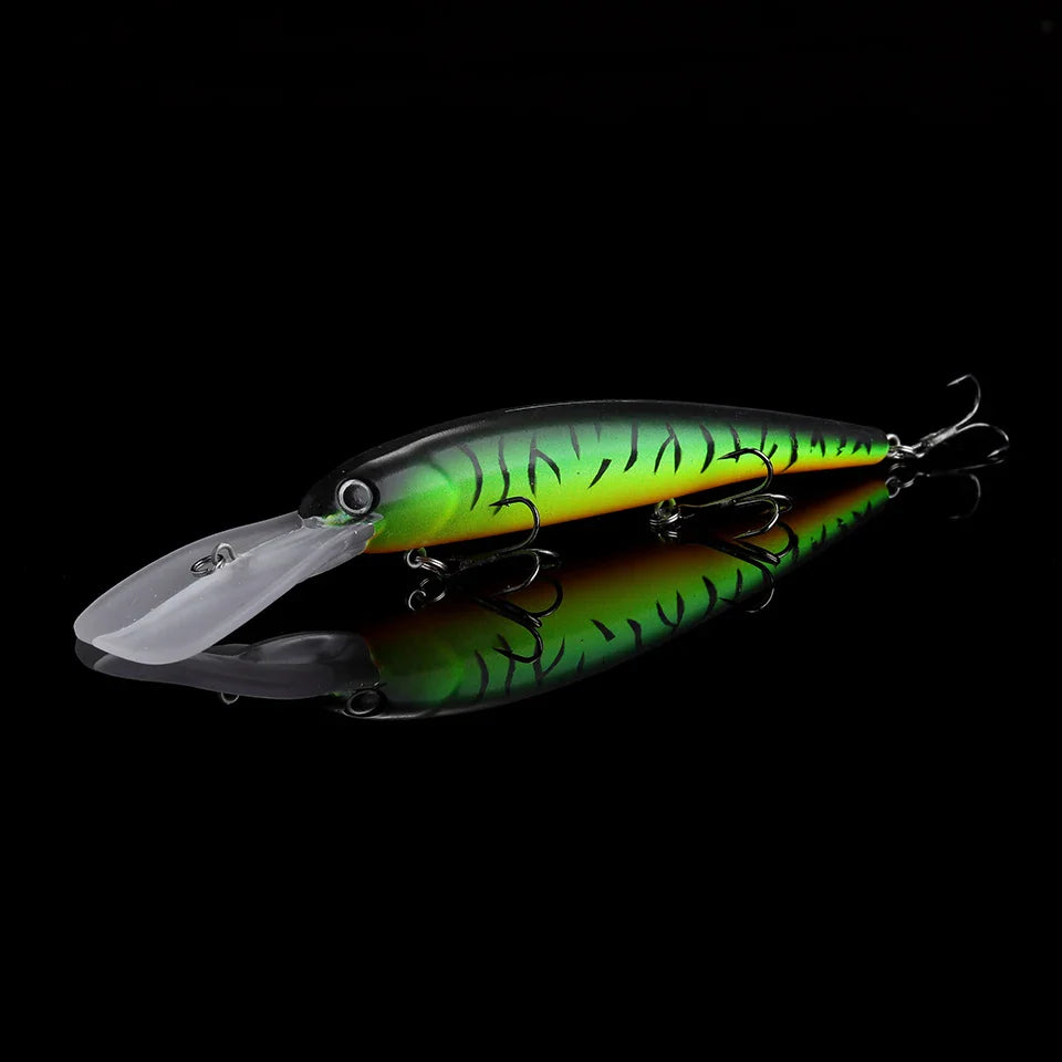 Floating Minnow Lure – 120mm, 20g, Trolling Wobbler Crankbait, Bass & Pike, 6 Colors