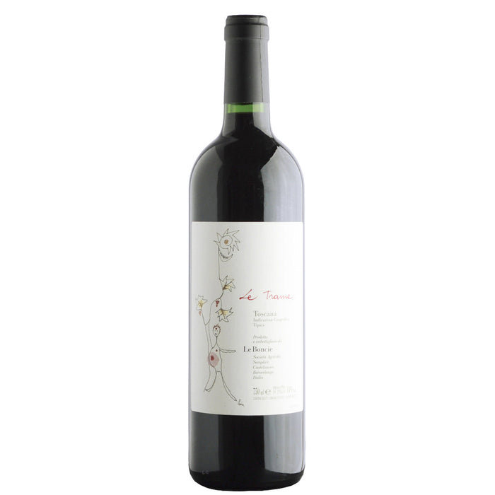 Le Boncie Rosso di Toscana 2023 red wine bottle, dark glass and front label