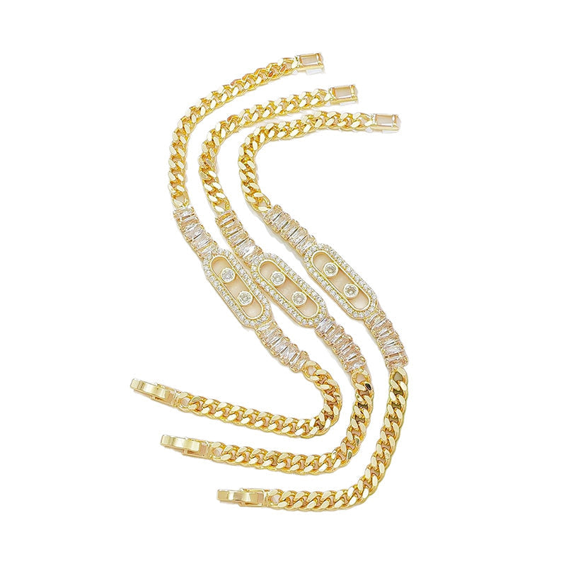 ‚è≥‚ú®Women's Gold-Tone Cubic Zirconia Chain Braceletüíéüìø