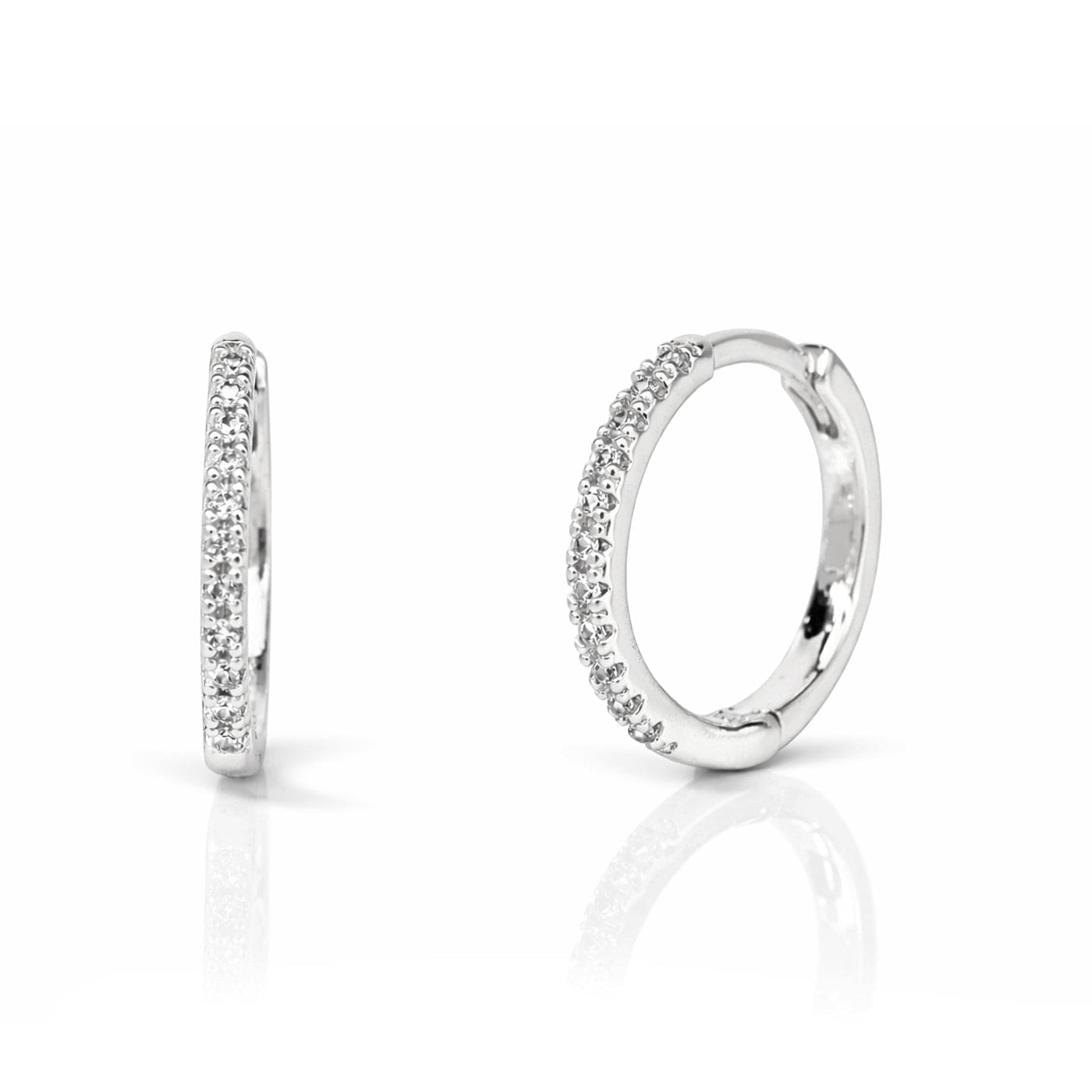 Cubic Zirconia Huggie Earrings