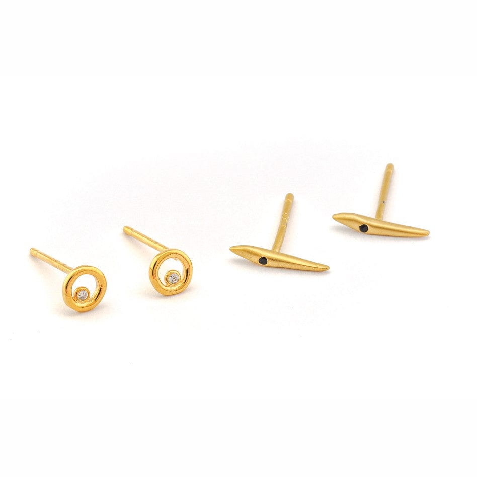 Mini Open Circle Set Of 2 Earrings