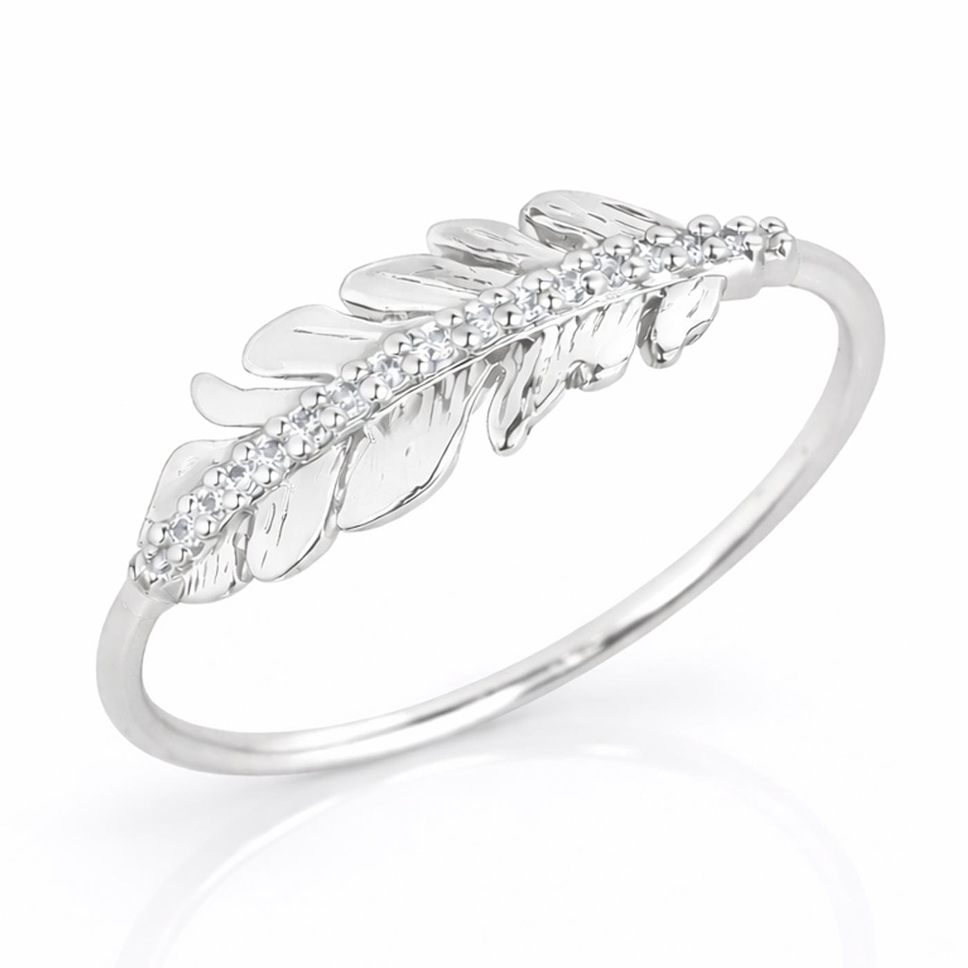 CZ Feather Ring