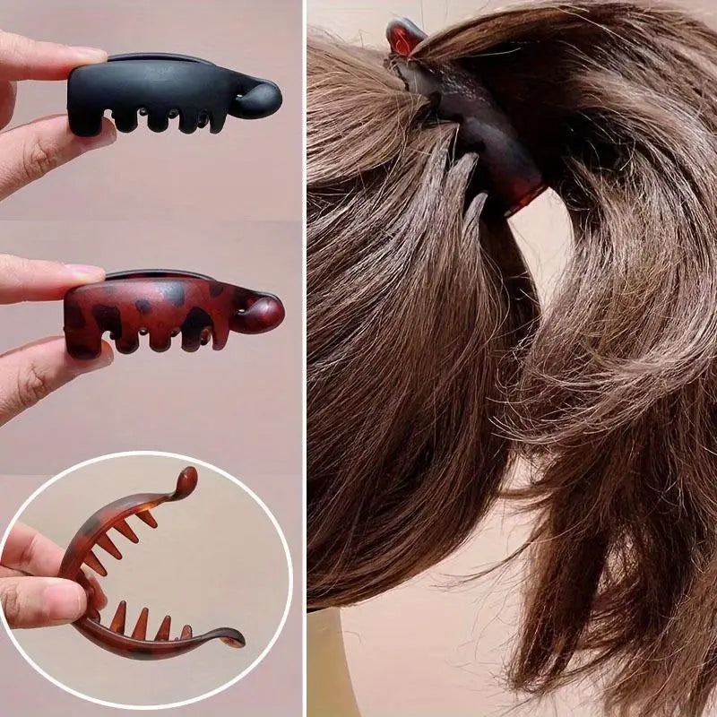 Mini Non-Slip Banana Hair Clips (4PCS) ‚Äì Lightweight Hair Claw for Thin/Fine Hair Ponytails & Buns
