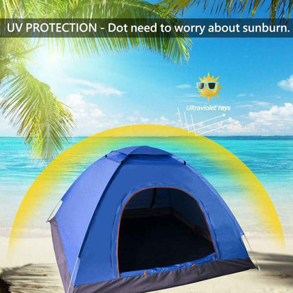 3-4 Person Automatic Pop-Up Camping Tent – UV Protection, Waterproof, Mosquito Net