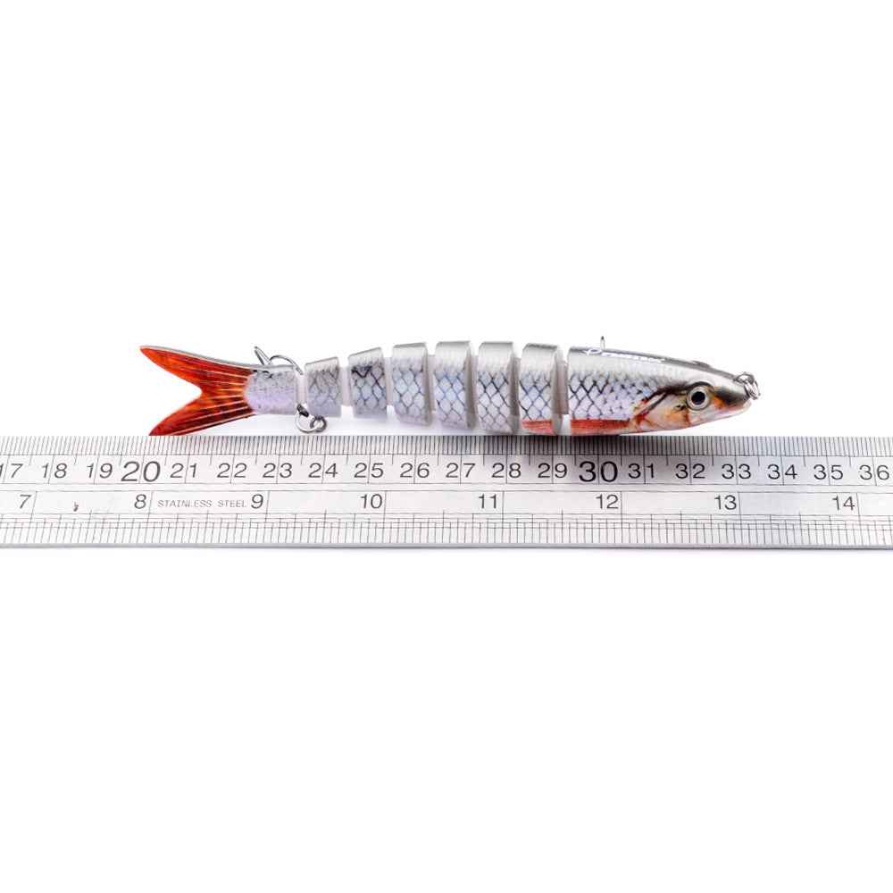 Multi-Jointed Hard Fishing Lure – 19g, Rattle Ball, Light-Reflecting, 12 Colors