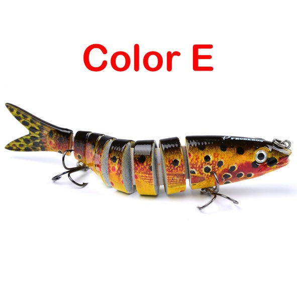 Multi-Jointed Hard Fishing Lure – 19g, Rattle Ball, Light-Reflecting, 12 Colors