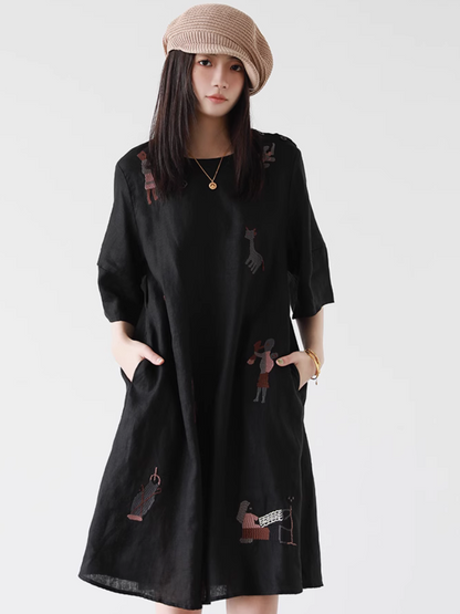 Stylish Summer Printed A-Line Dress | Eva Trends