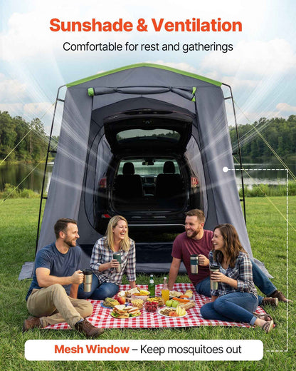 SUV Tailgate Tent | 10.6x8 FT All-Season Camp Shelter for 5-9 People