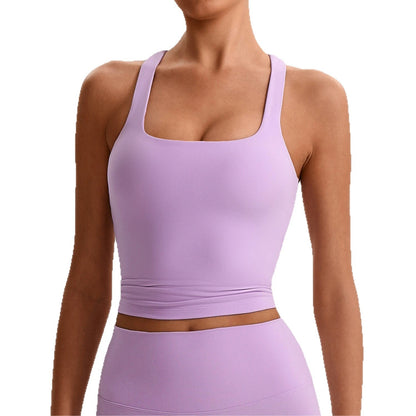 Women's Longline Sports Bra – High-Coverage Active Bra for Yoga & Gym
