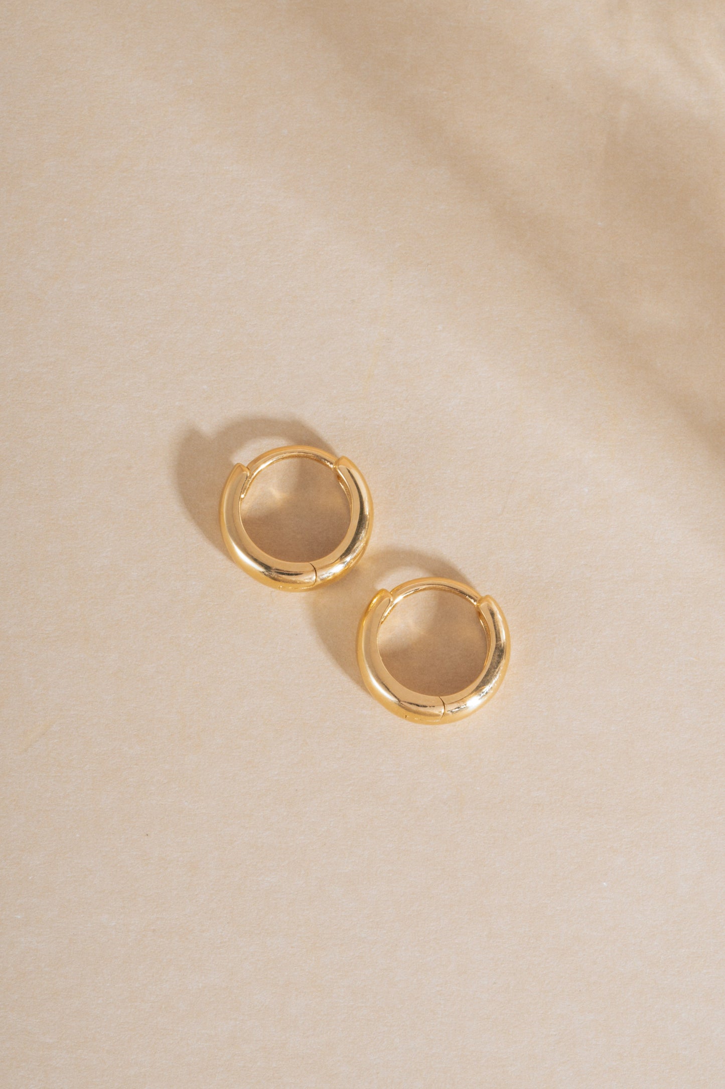 14K Solid Gold Chunky Huggies