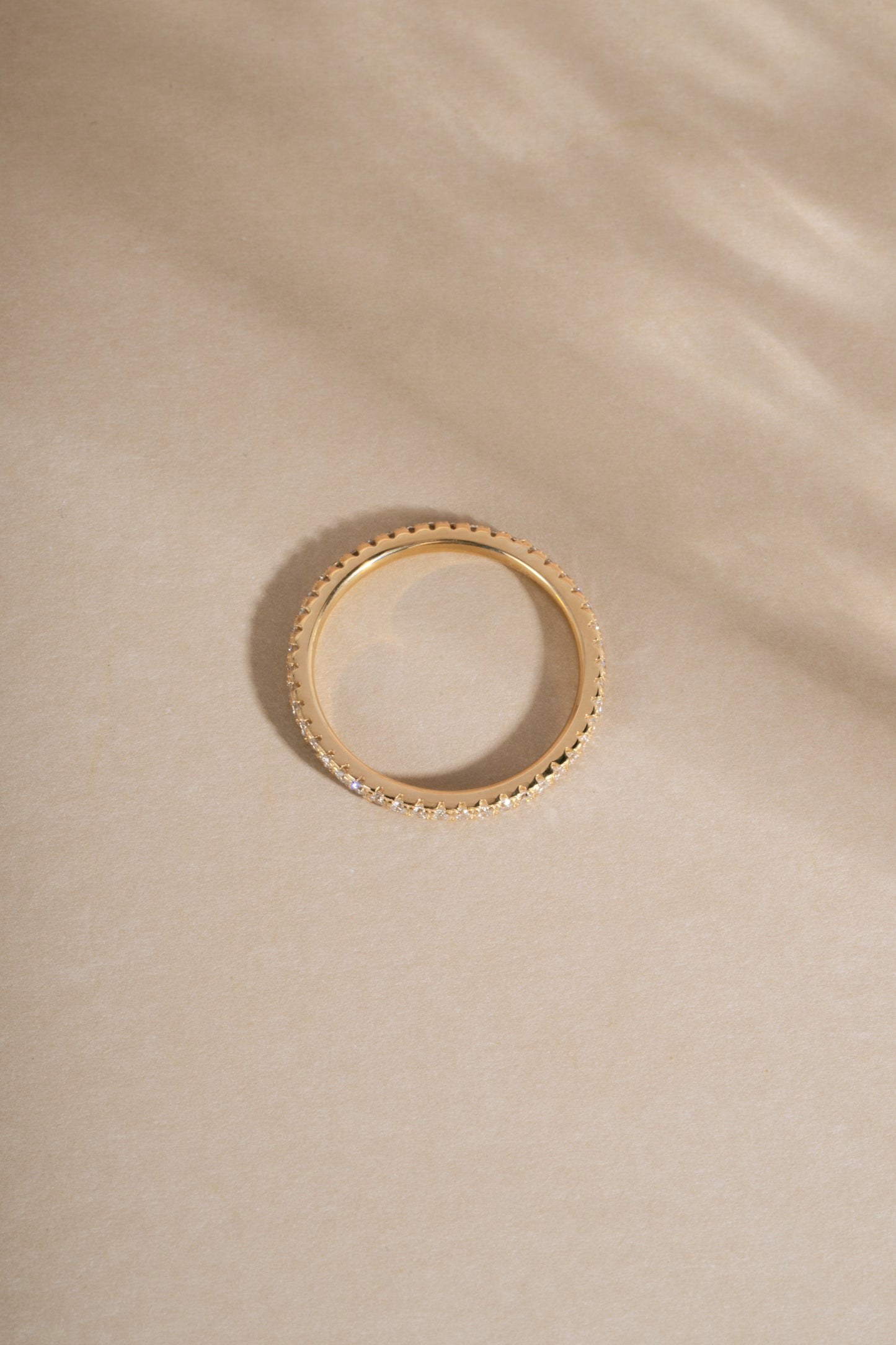 14K Solid Gold Lab-Grown Diamond Eternity Ring
