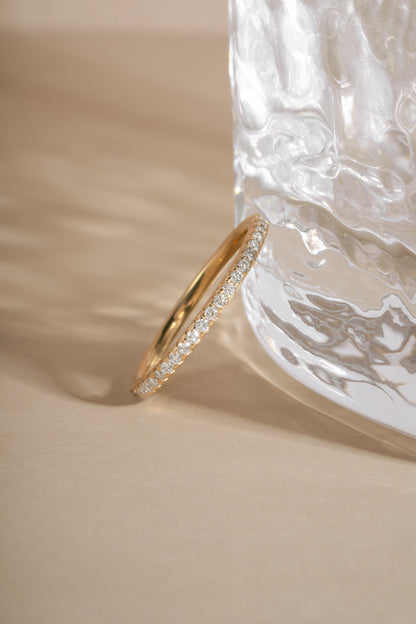 14K Solid Gold Lab-Grown Diamond Eternity Ring