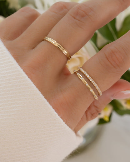 14K Solid Gold Lab-Grown Diamond Eternity Ring