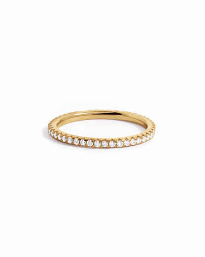 14K Solid Gold Lab-Grown Diamond Eternity Ring