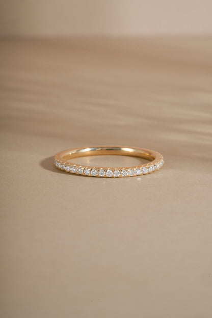 14K Solid Gold Lab-Grown Diamond Eternity Ring