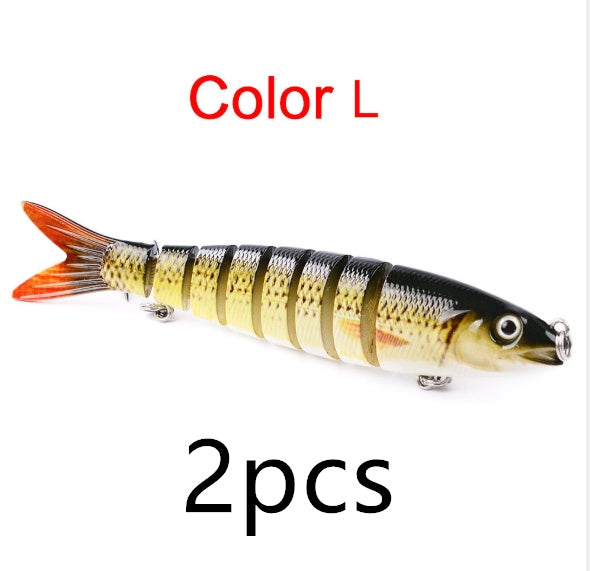 Multi-Jointed Hard Fishing Lure – 19g, Rattle Ball, Light-Reflecting, 12 Colors