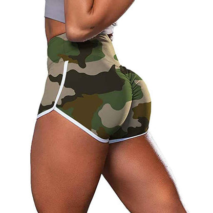 Women's Tie-Dye Hip-Lift Fitness Shorts – High-Waist Active Shorts
