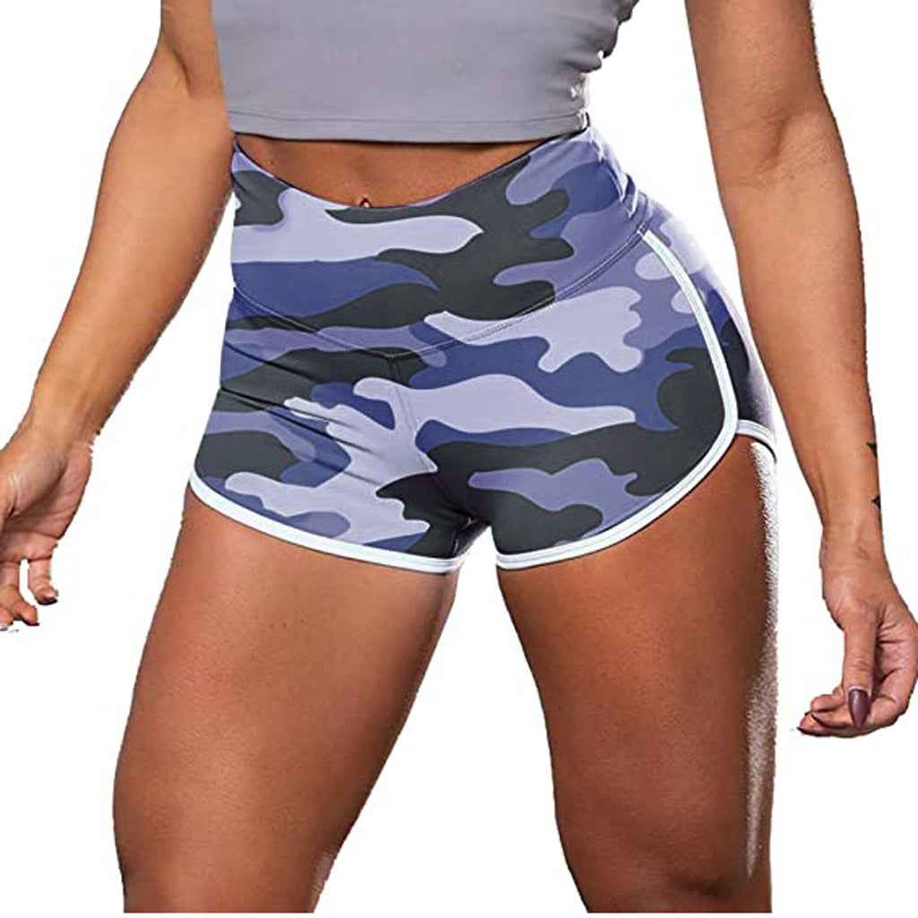 Women's Tie-Dye Hip-Lift Fitness Shorts – High-Waist Active Shorts