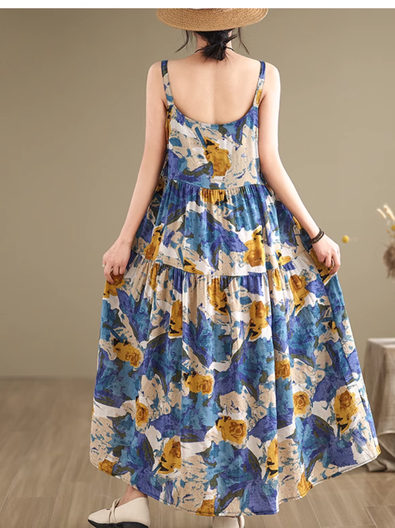 Women's Summer Sunny-Day Style Printed A-Line Dress