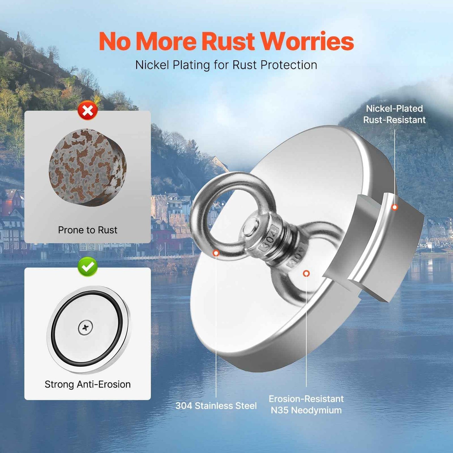 1300 lb Neodymium Magnet Fishing Kit