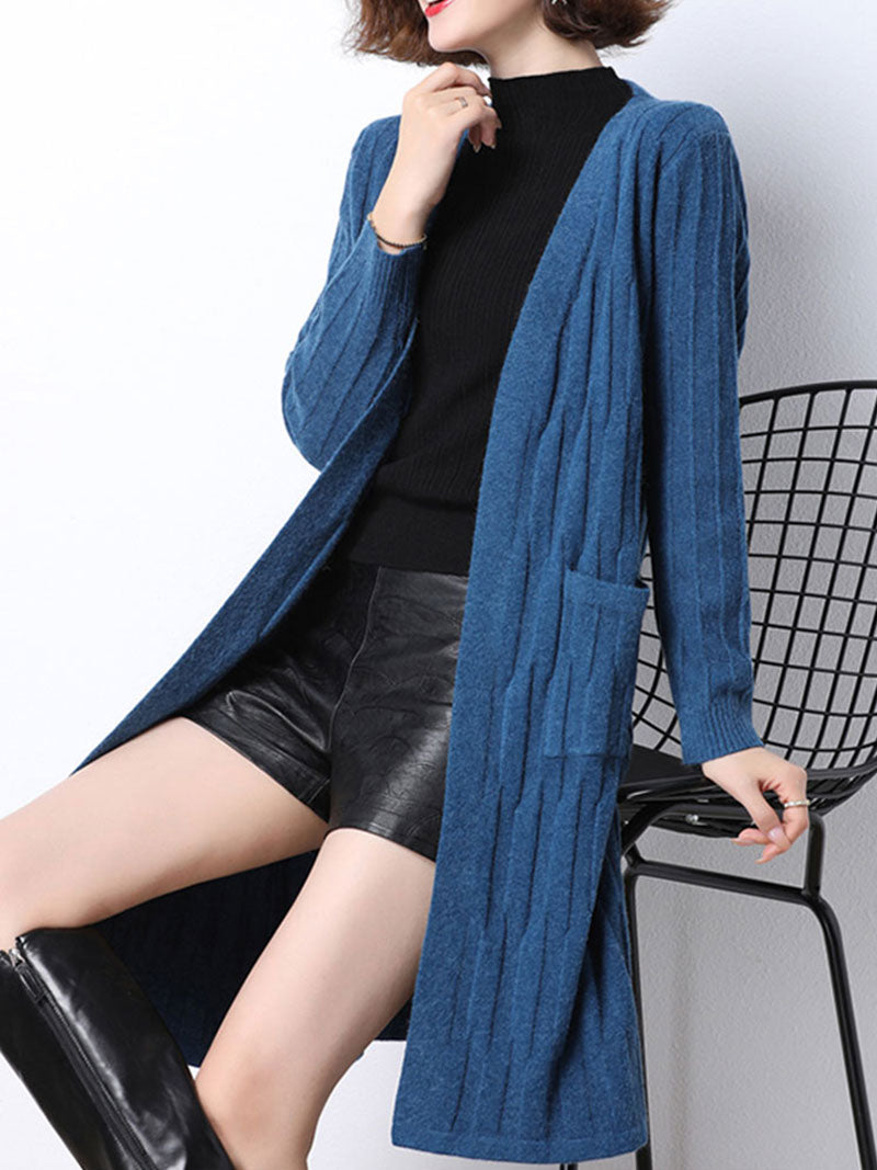 Chic Women's Long Knitted Cardigan | Eva Trends