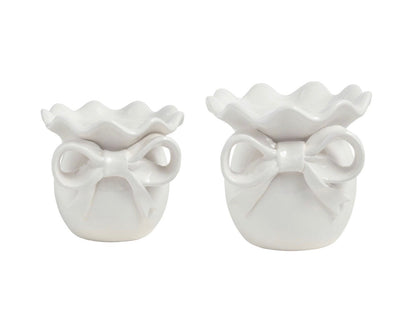 Bow pillar candle holder