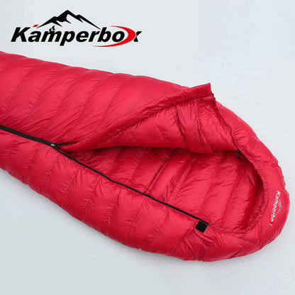 Winter Camping Sleeping Bag – Ultralight 20D Nylon, 1100g Synthetic Fill