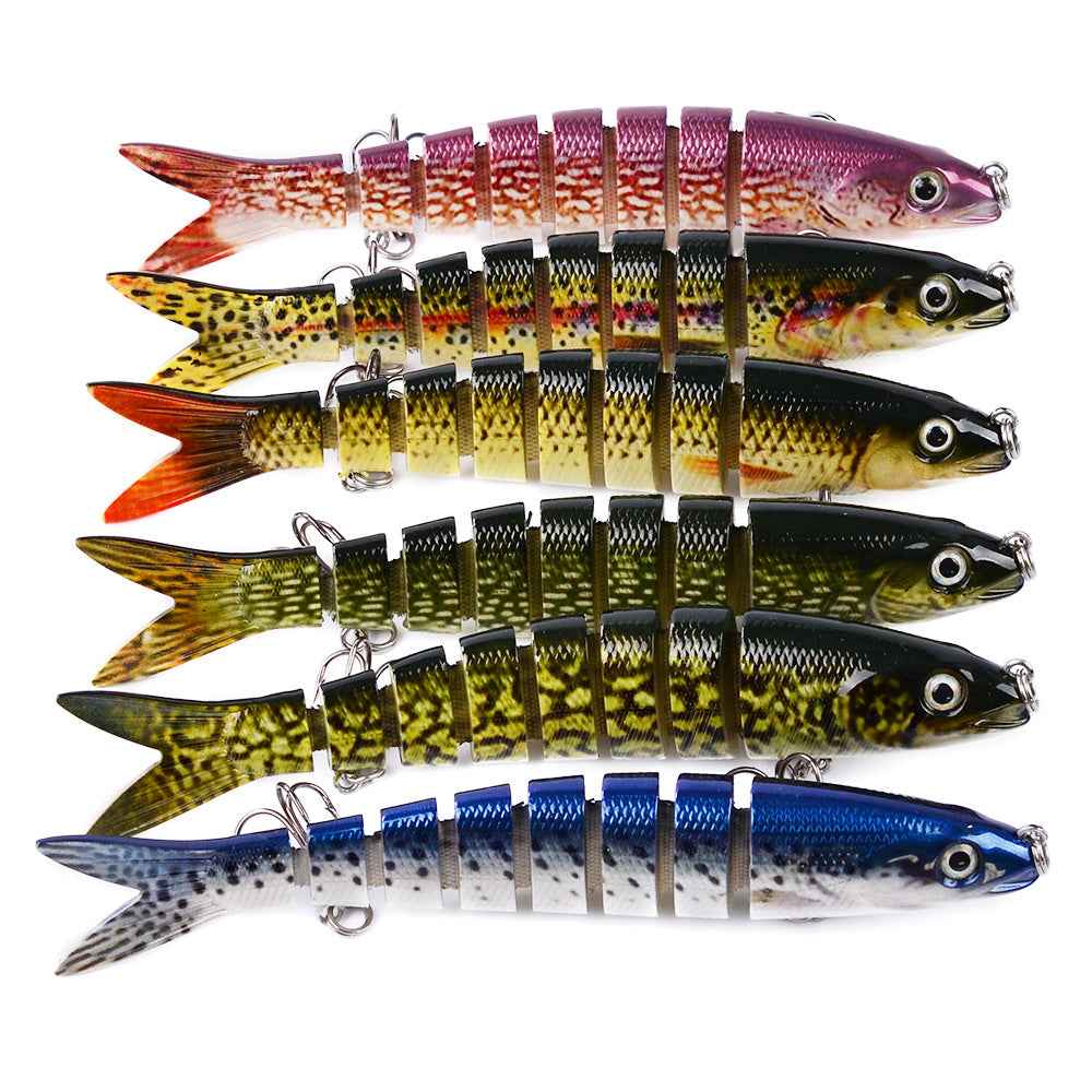 Multi-Jointed Hard Fishing Lure – 19g, Rattle Ball, Light-Reflecting, 12 Colors
