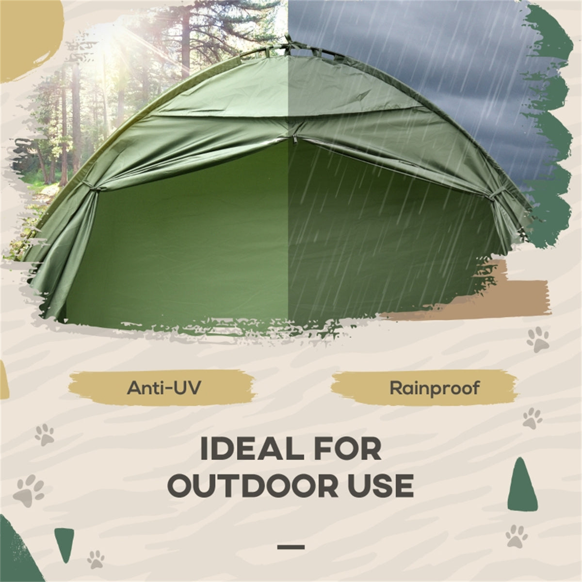 2-in-1 Camping Tent & Elevated Cot Set with Carry Bag