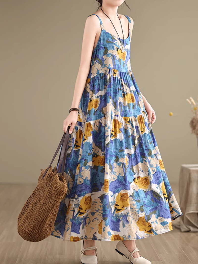 Women's Summer Sunny-Day Style Printed A-Line Dress