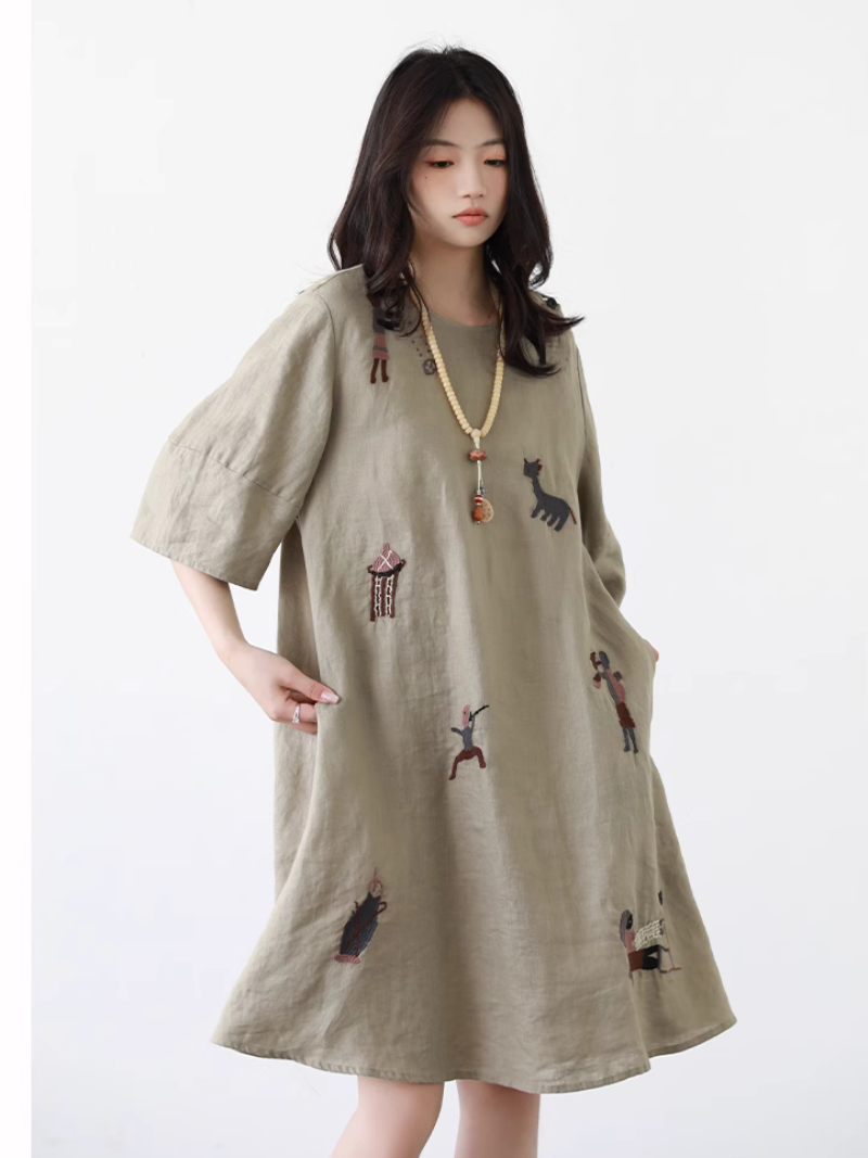 Stylish Summer Printed A-Line Dress | Eva Trends