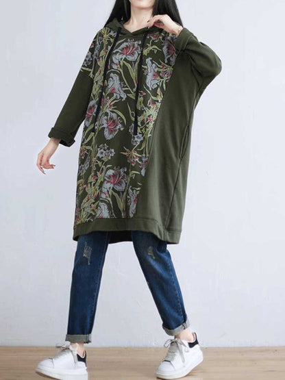 Comfy Women's Hooded Sweater Midi Dress | Eva Trends