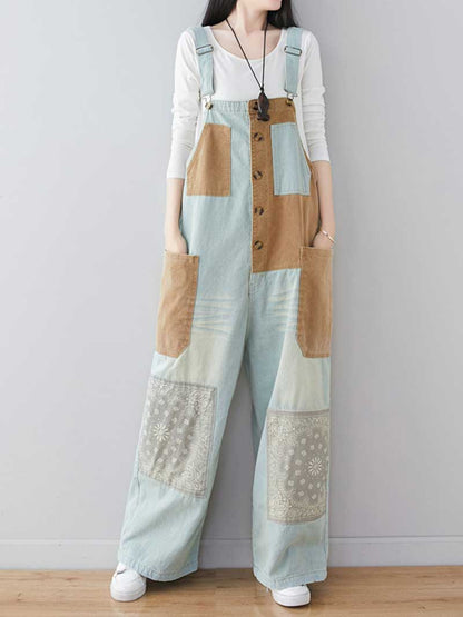 Light Wsh Denim Overalls with Adjustable Straps | Eva Trends