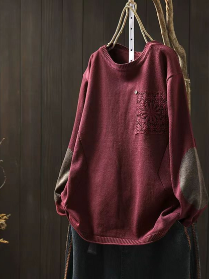 Elegant Women's Solid Crew Neck Sweater | Eva Trends