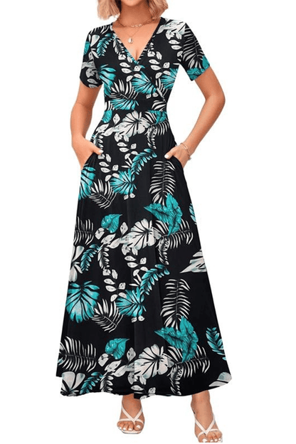 üëó V-Neck Maxi Dress ‚Äî Elegant, Waist-Defining, Comfortable, and Casual Summer Long Dress