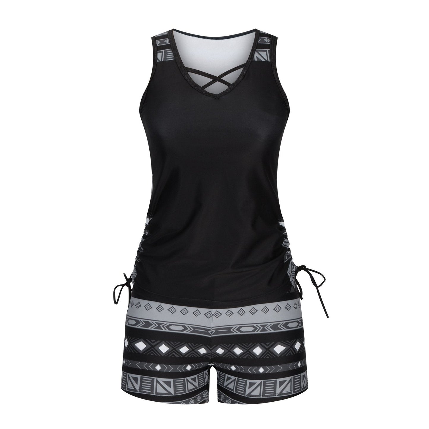 Women's Tummy Control Tankini Set with Built-In Bra ‚Äì Flattering Boho Swimwear with Shortsüíù