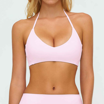 Women's Halter Neck Backless Sports Bra – Active & Yoga Bra