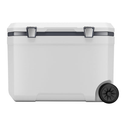 Portable Hard Cooler 45QT | 64-Can Wheeled Cooler with Cup Holder