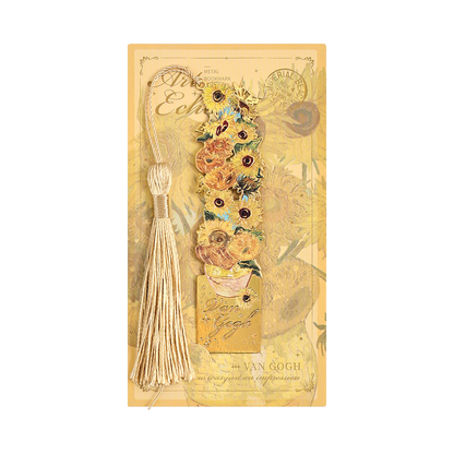 üìö‚ú® 8-Piece Gold Metal Bookmark Set with Tassel ‚Äì Van Gogh & Monet Inspired Gift for Book Lovers üé®