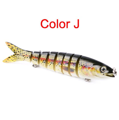 Multi-Jointed Hard Fishing Lure – 19g, Rattle Ball, Light-Reflecting, 12 Colors