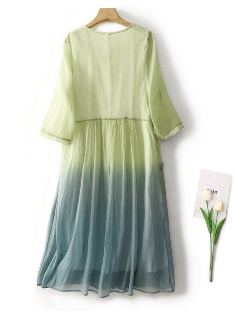 Gradient Women's High Waist Smock Dress | Eva Trends