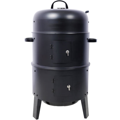 3-in-1 Vertical Charcoal Smoker | Portable Grill & Fire Pit for Camping & Backyard